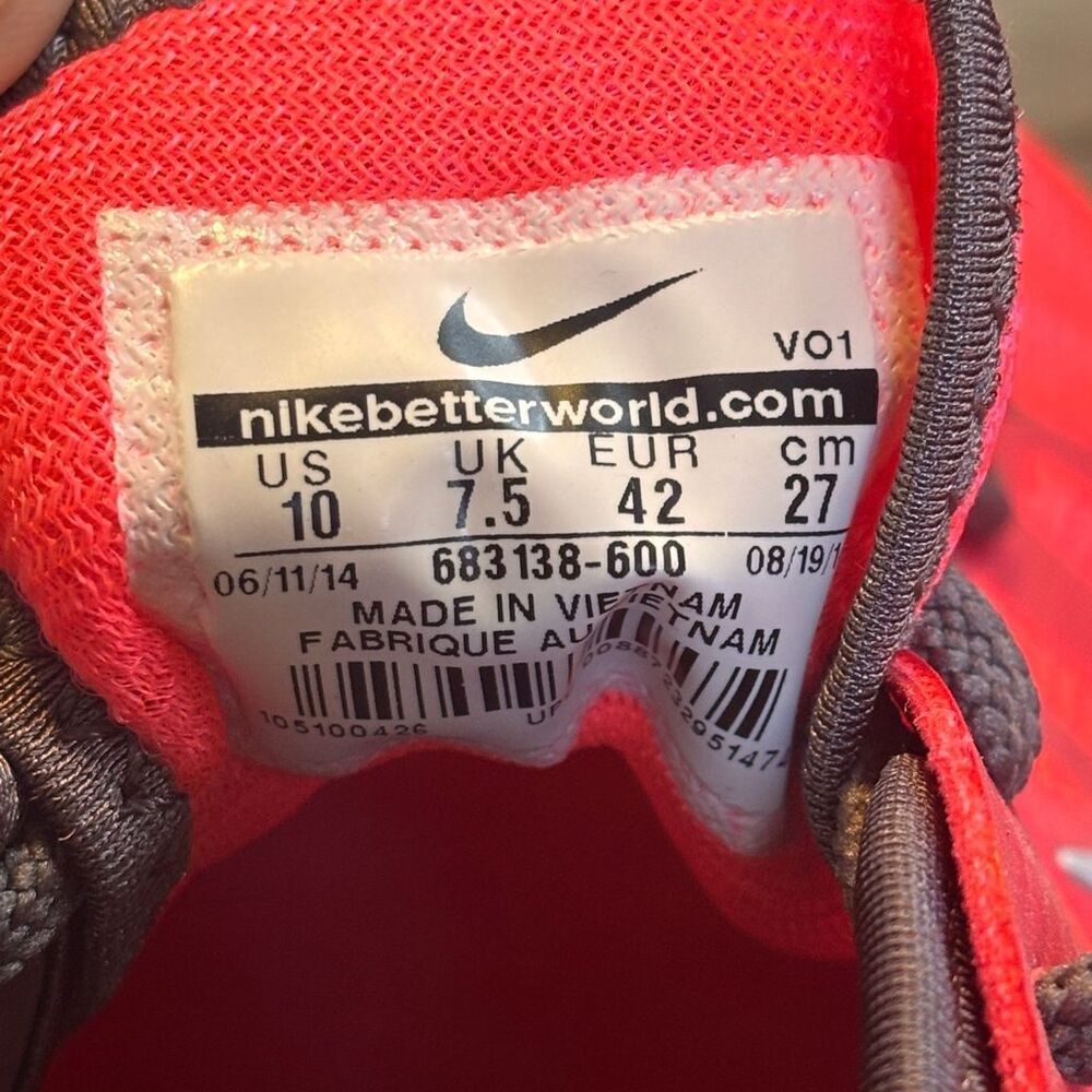 Nike Women's Flex Supreme Trainer Shoe Size 10 Red 683138-600 Athletic - Picture 4 of 6